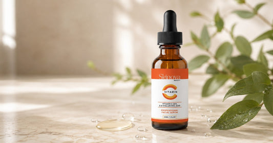 Sérum à la vitamine C et acide hyaluronique Skinova, soin hydratant visage
