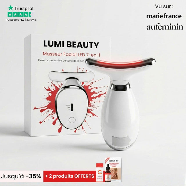 Lumi Beauty Skinova, appareil de beauté visage à LED et microcourant EMS