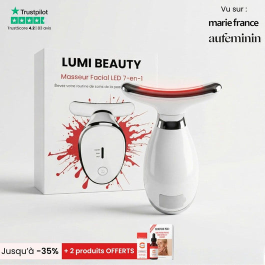 Lumi Beauty Skinova, appareil de beauté visage à LED et microcourant EMS